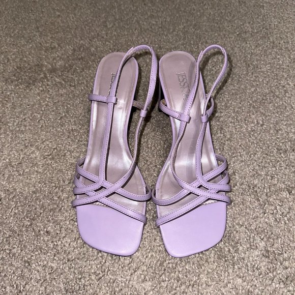 Vintage Jessica Lavender Purple Strappy Heels 3 Inch 3” Size 6.5 - Picture 2 of 9